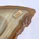 cendrier en agate - Vide-poche en tranche d'agate beige vintage  1960