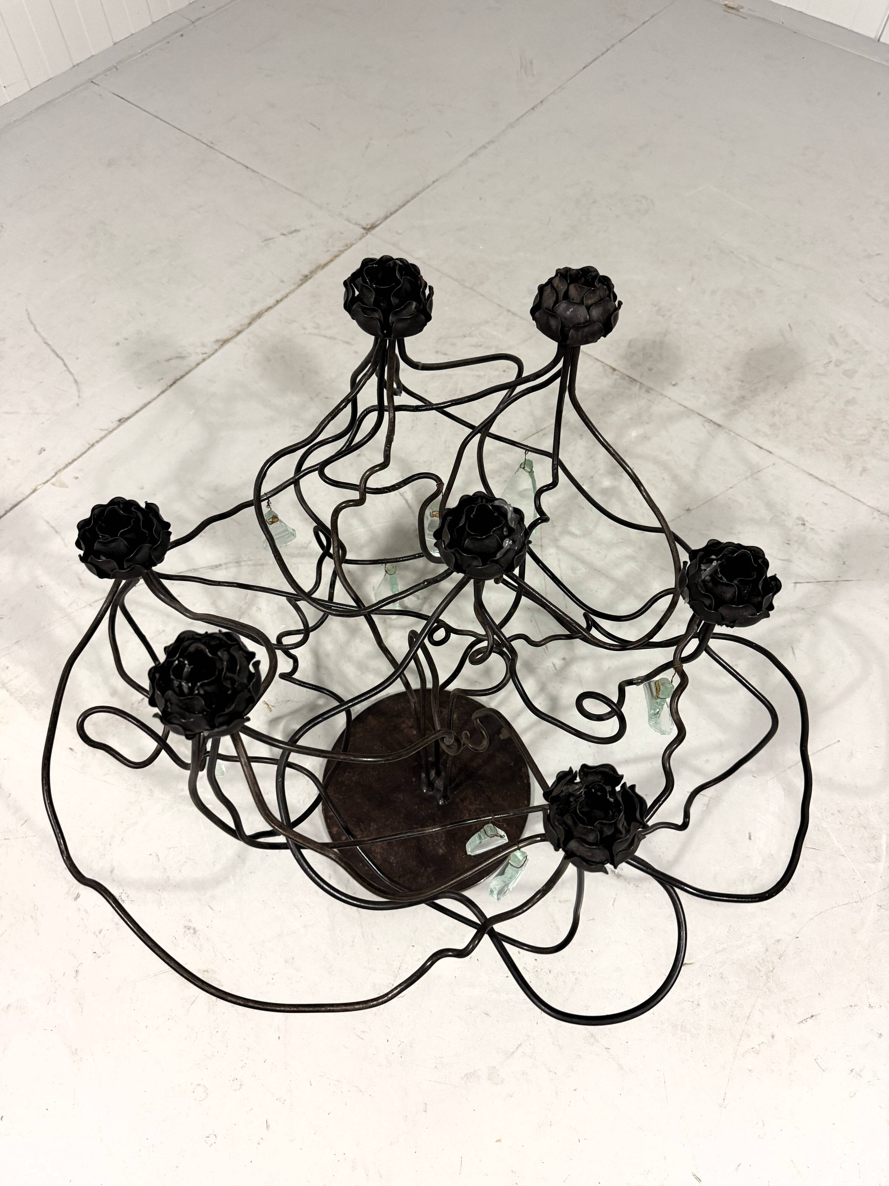 Large brutalist candalabra candle holder 1980’s