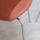 'Series 7' chairs in cognac leather by Arne Jacobsen for Fritz Hansen, 1955