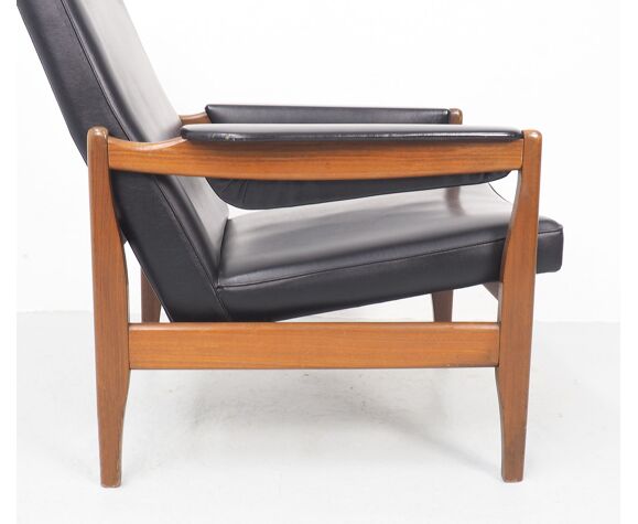 Set of 2 vintage Danish design teak lounge chairs, 1960s | Selency