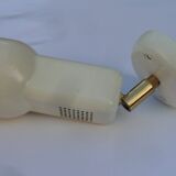 Small wall spot in white metal, vintage 1980