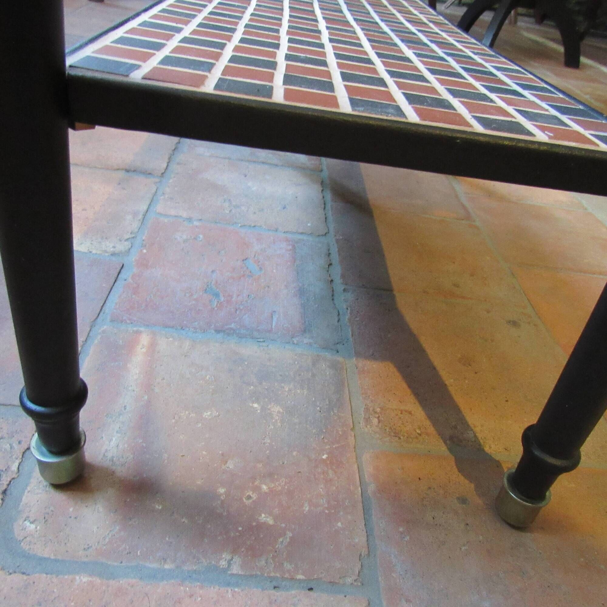 Vintage planter on wheels made of oak, repainted in black.