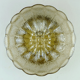 Vintage 1970s mid century wall sconce petal-shaped amber glass shades 2 available