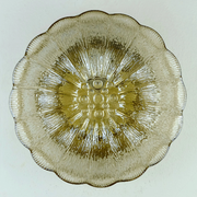 Vintage 1970s mid century wall sconce petal-shaped amber glass shades 2 available