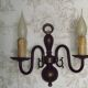 French Vintage Double Light Bronze Vintage Flemish Style Wall Light 5352