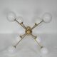 1960s Sputnik chandelier | Brass and glass | 8x E14 | Vintage