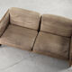 Vintage scandinavian mid-century modern leather and oak sofa, 1970s