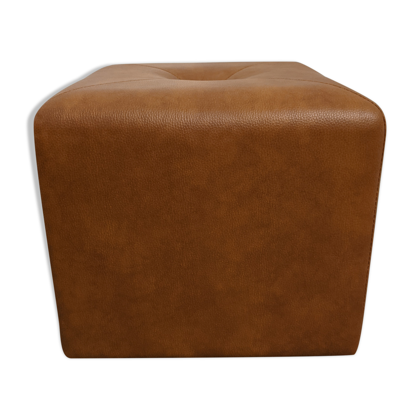 Vintage leather ottoman