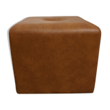 Vintage leather ottoman