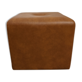 Vintage leather ottoman
