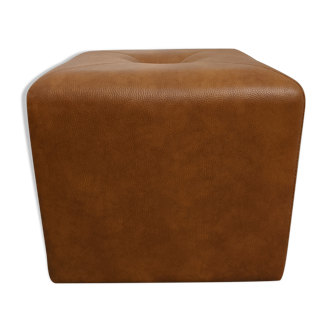 Vintage leather ottoman