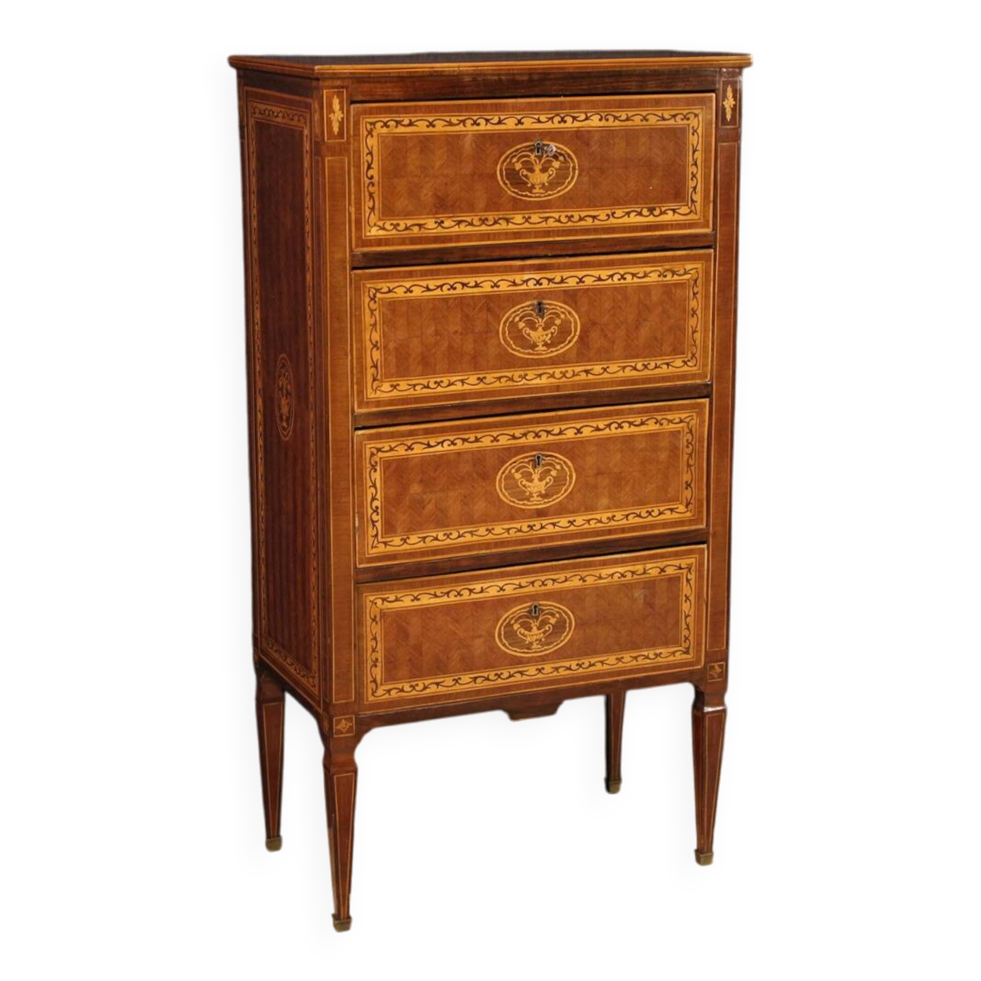 20th Century Louis XVI Style Inlaid Chest of Drawers