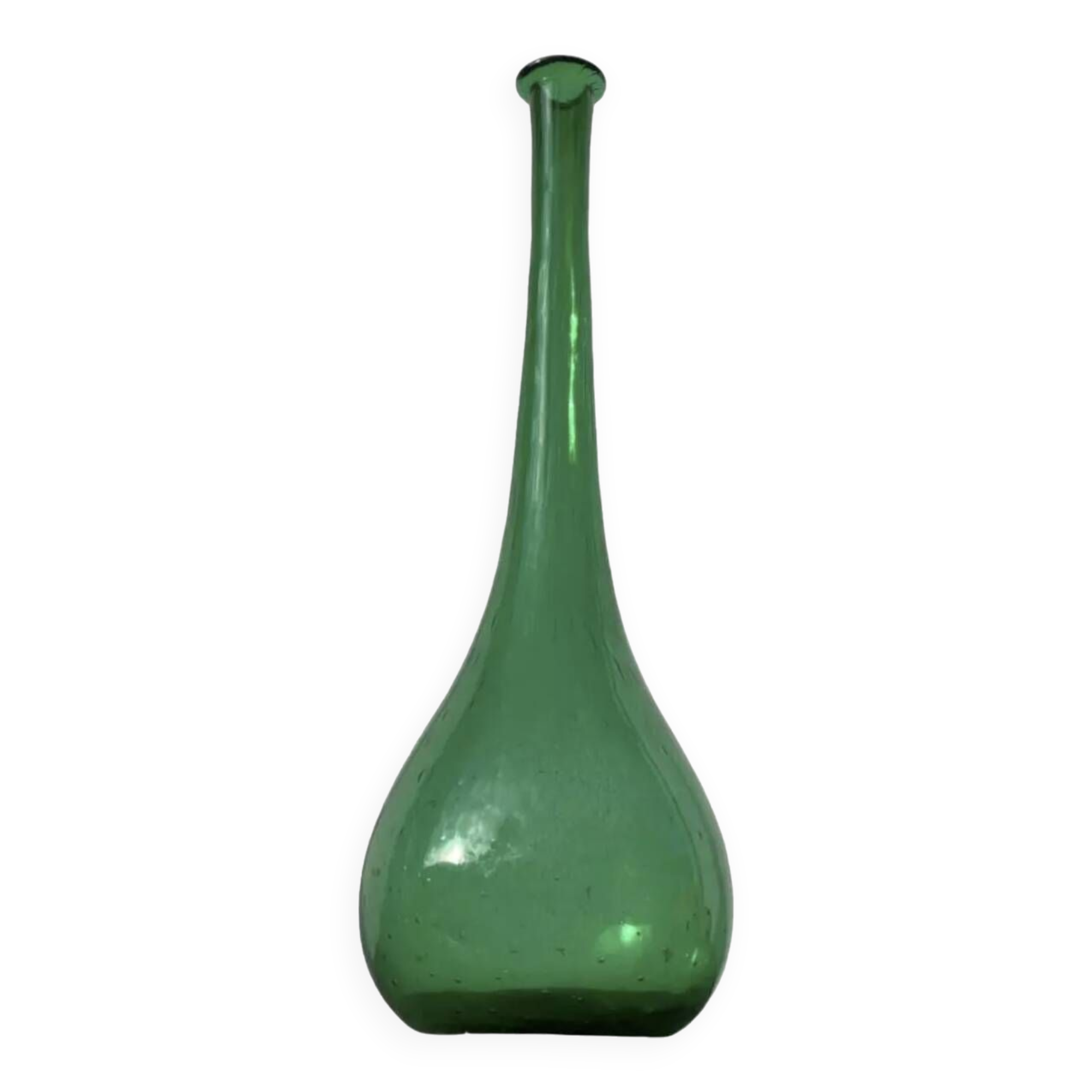 Large Italian green glass vase