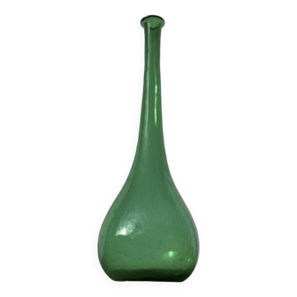 Grand vase italien en verre vert