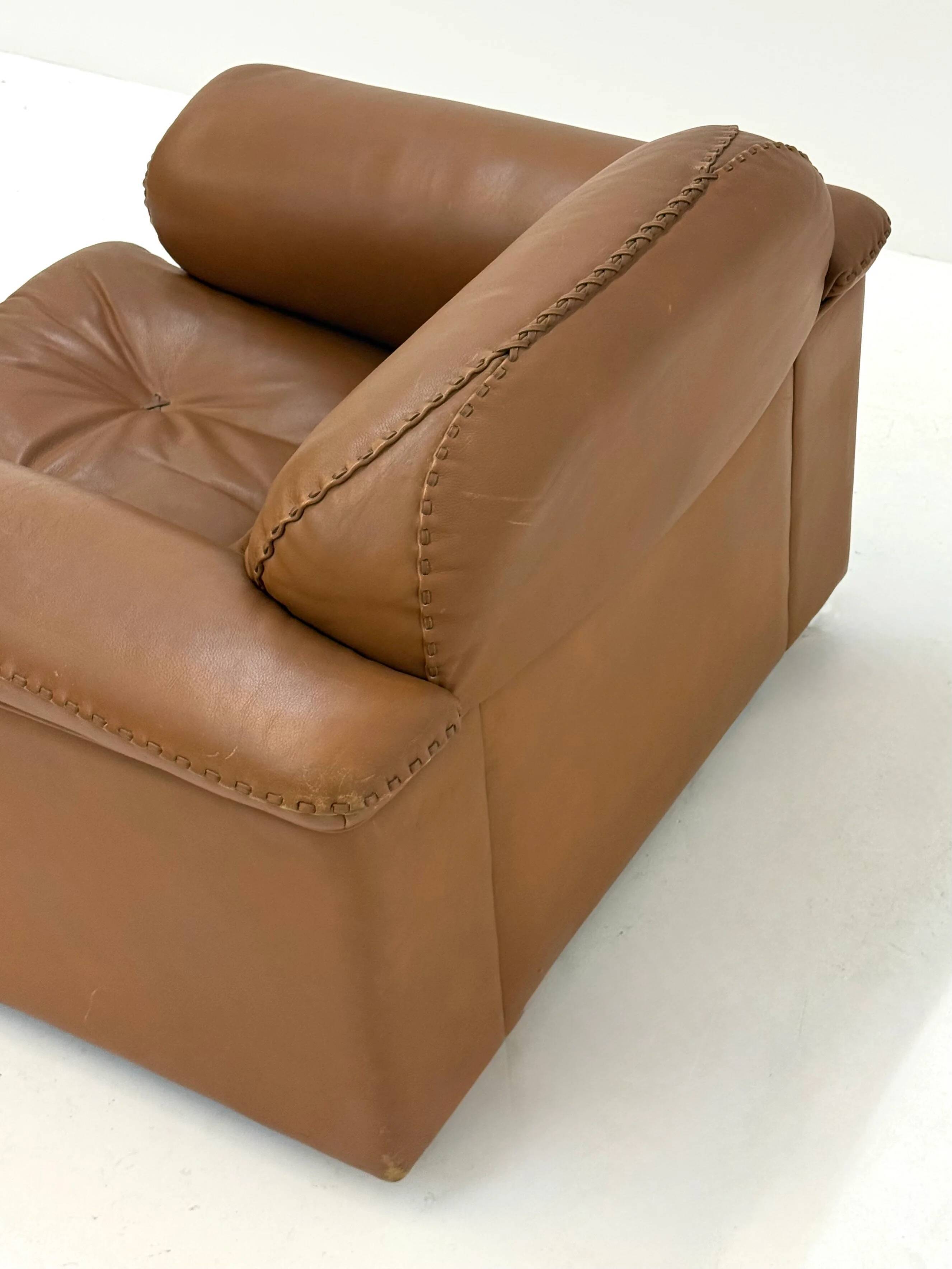 De Sede DS-101 camel brown vintage armchairs