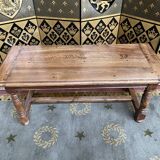 Rustic coffee table in solid walnut