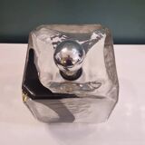 Murano glass and chrome metal table lamp from the 70s Italy