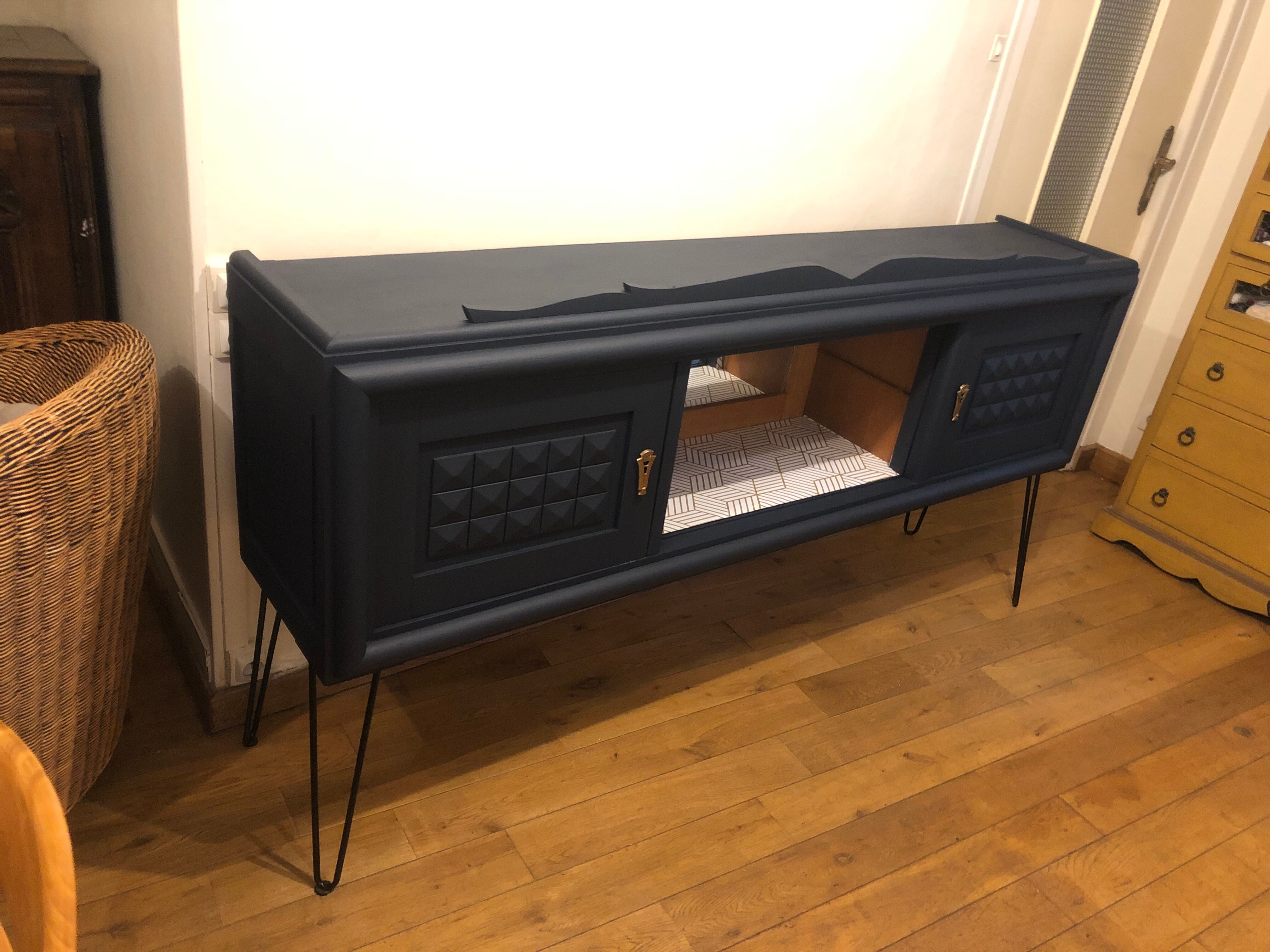 Art Deco blue sideboard