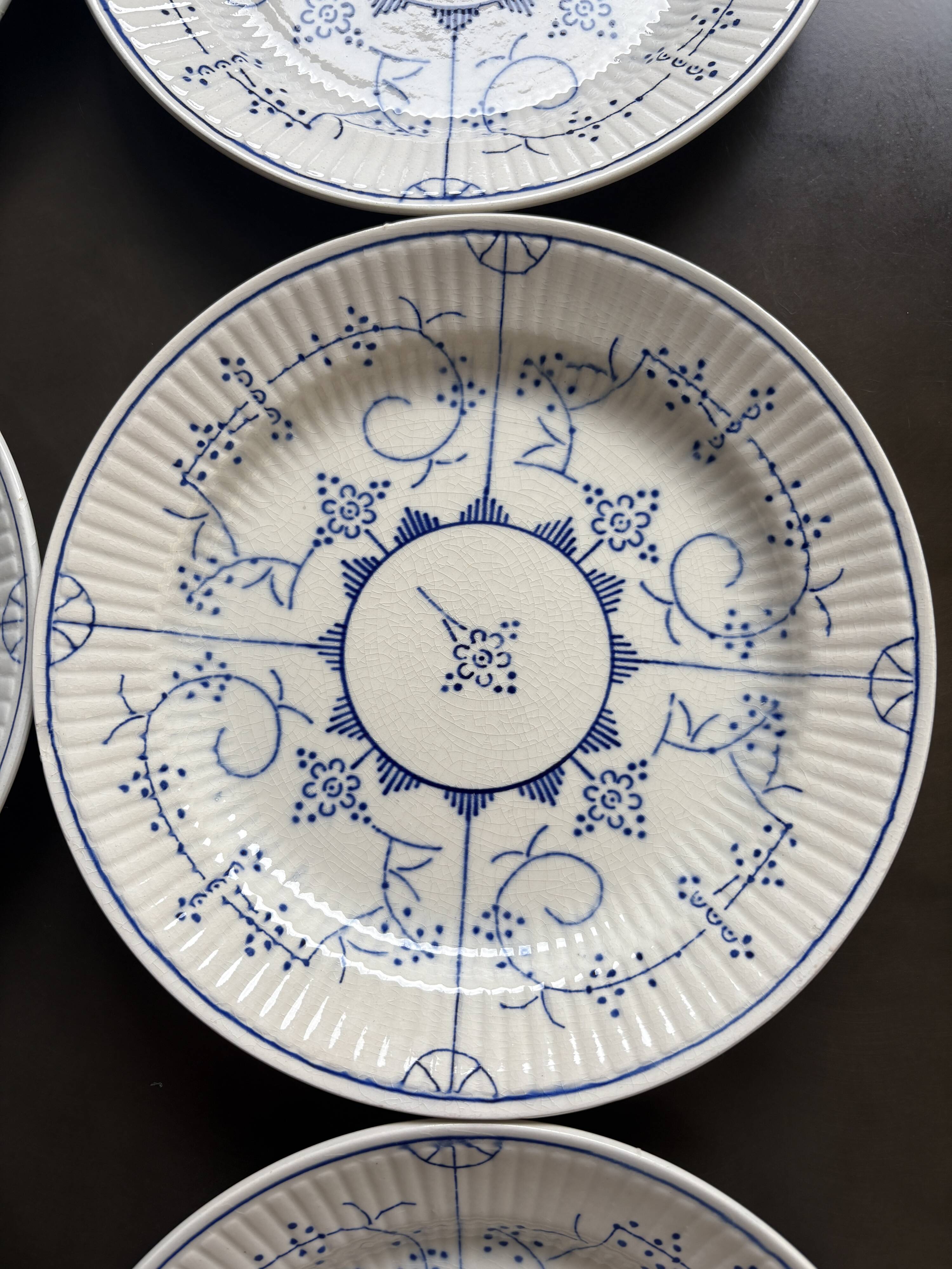 Lot de 6 assiettes à dessert Boch Copenhague