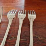 Christofle - Set of 12 Versailles model table forks in silver-plated metal