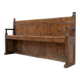 Old wooden bench with panelled backrest – 19th century