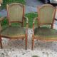 2 Louis XVI Trianon cabriolet armchairs