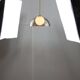 Space-age Italian Brass, Opaline and Plexiglass Pendant Lamp