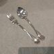 Silver-plated metal stew fork and spoon, Christofle silversmith, Albi