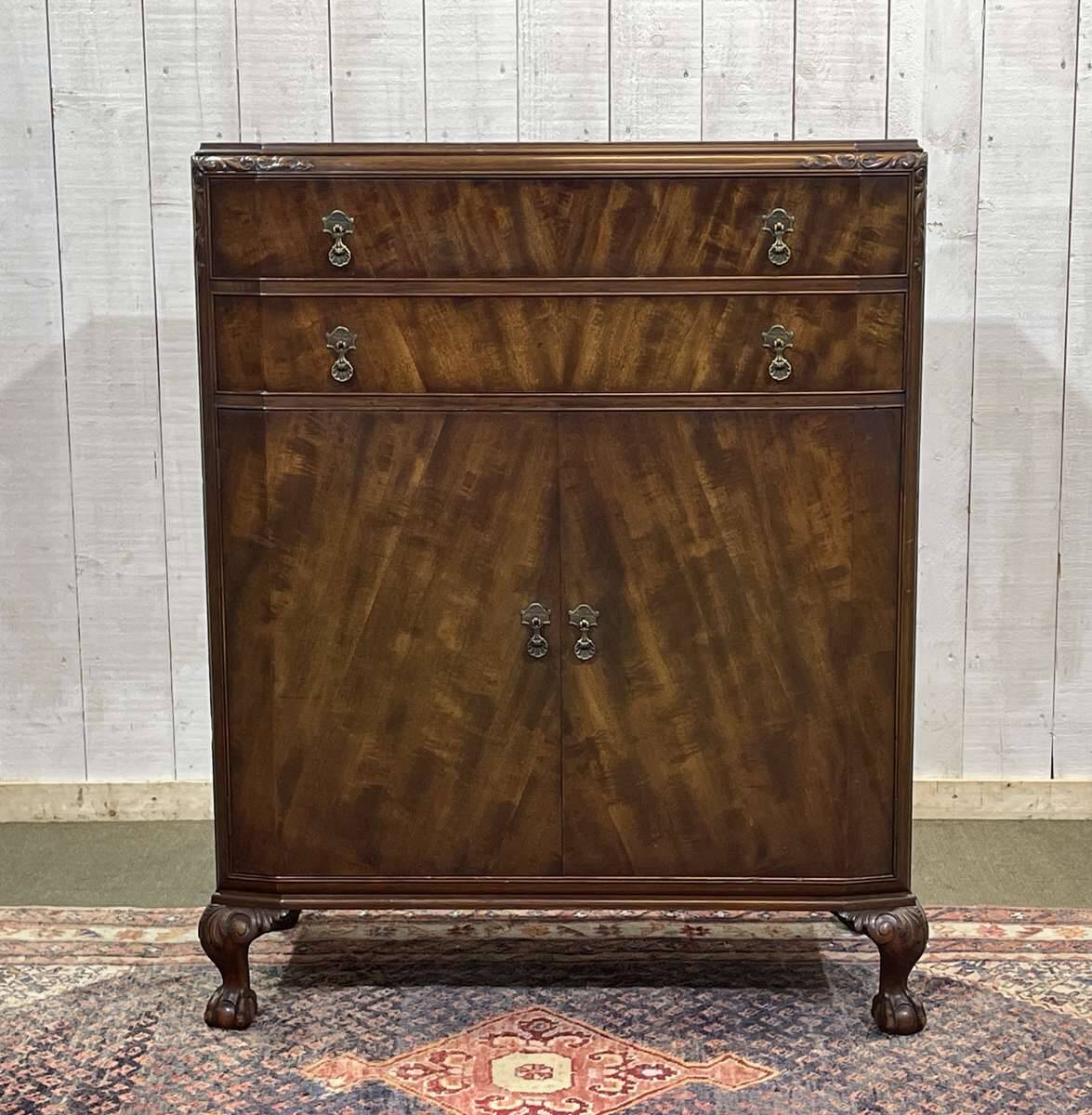 English mahogany sideboard from the 1930s with 2 drawers