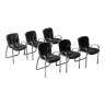 Set 6 chaises cuir métal cidue 70