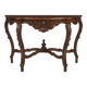 Ancienne console en noyer sculpté style Louis-Philippe