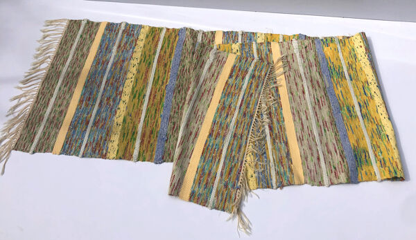 Tapis suédois contemporain tissé à la main coton artisanat multicolore tapis de chiffon