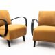 Paire de fauteuils Art Déco, design J. Halabala, République tchèque, années 1930