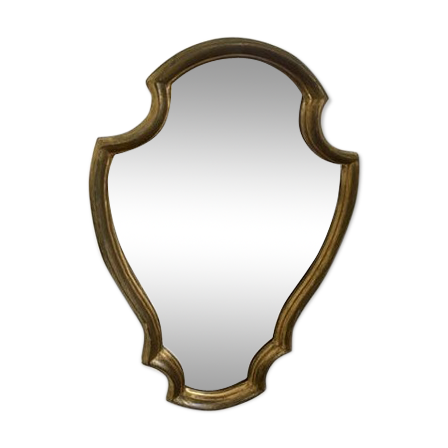Miroir baroque doré 1950 - 33x49cm