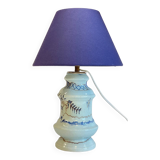 Chic vintage blue ceramic lamp