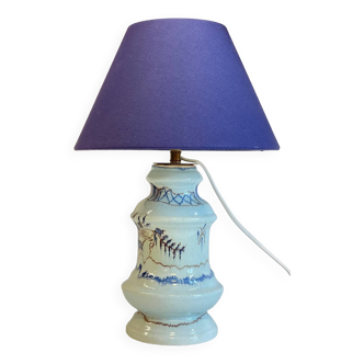 Chic vintage blue ceramic lamp