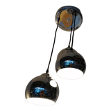 3 chrome balls pendant lamp 80s