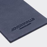 Tabouret de cuisine contemporain Organic Acier noir et cuir bleu marine