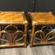 Pair of bamboo rattan bedsides