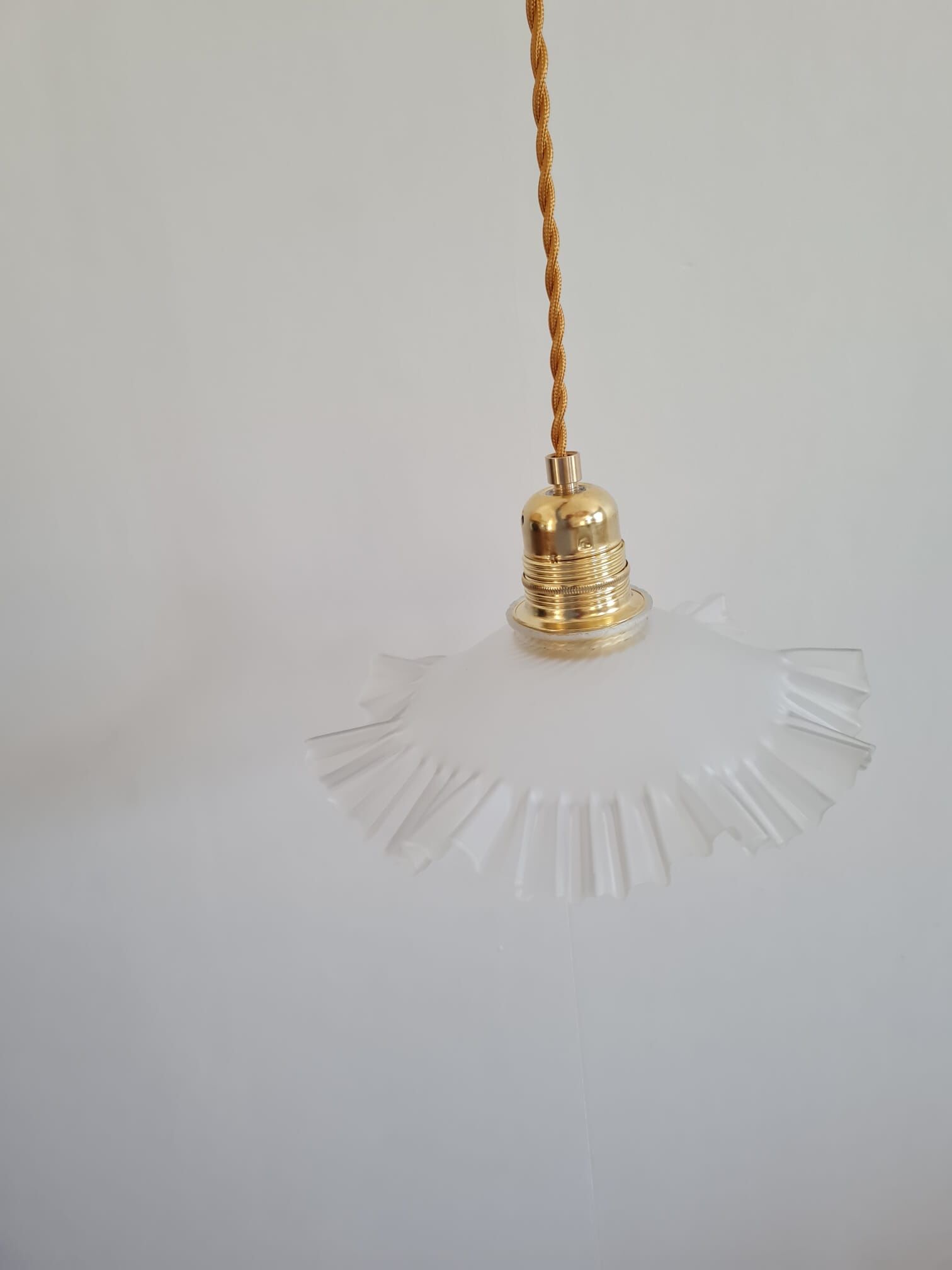 Polished glass hanging