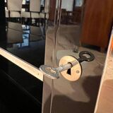 Art Deco Desk in Black Lacquer, Walnut & Metal, France, 1930s-1940s