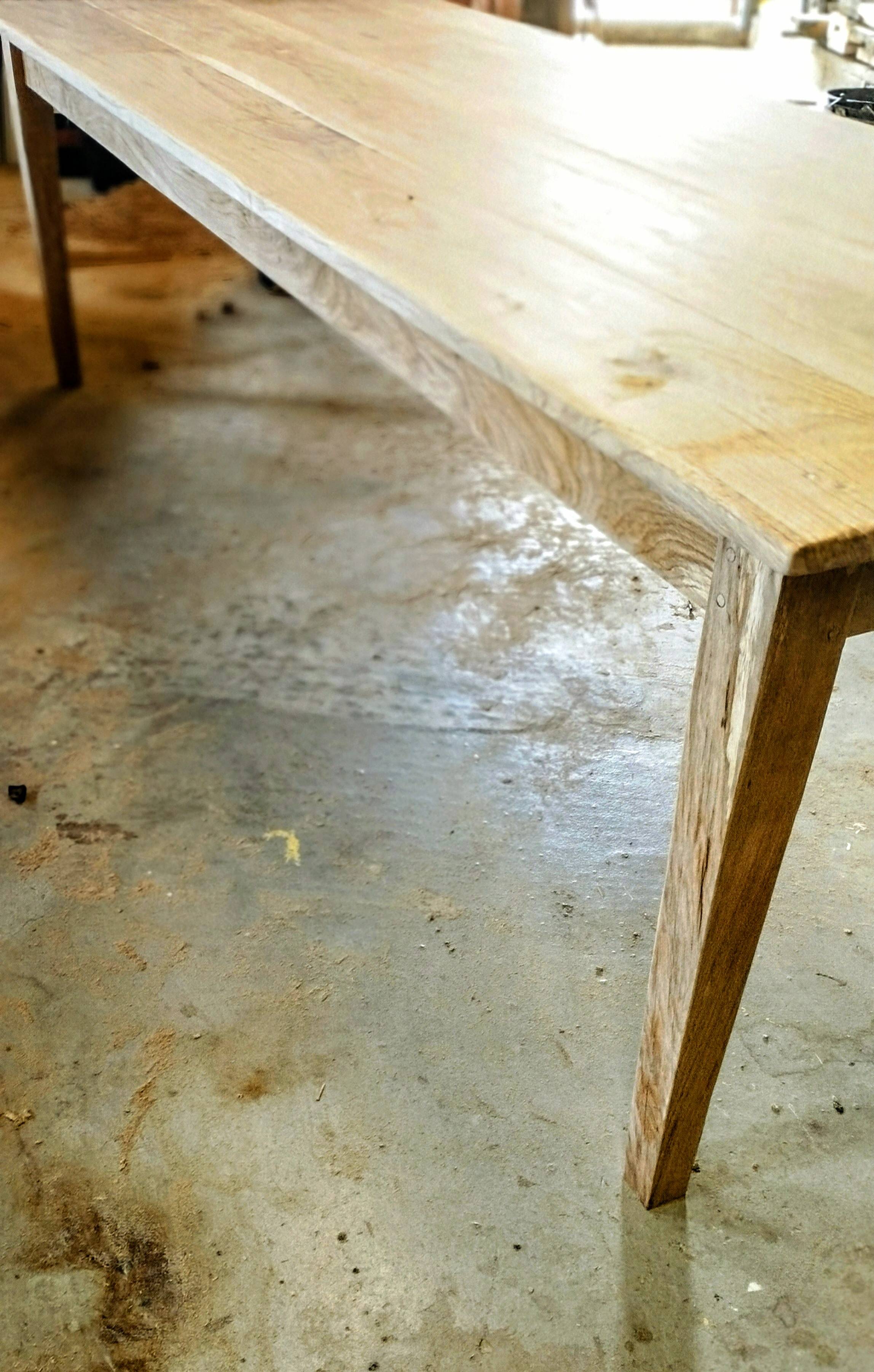 Large solid oak farmhouse table with two drawers 260 cm x 100 cm