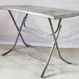 Old metal dining table