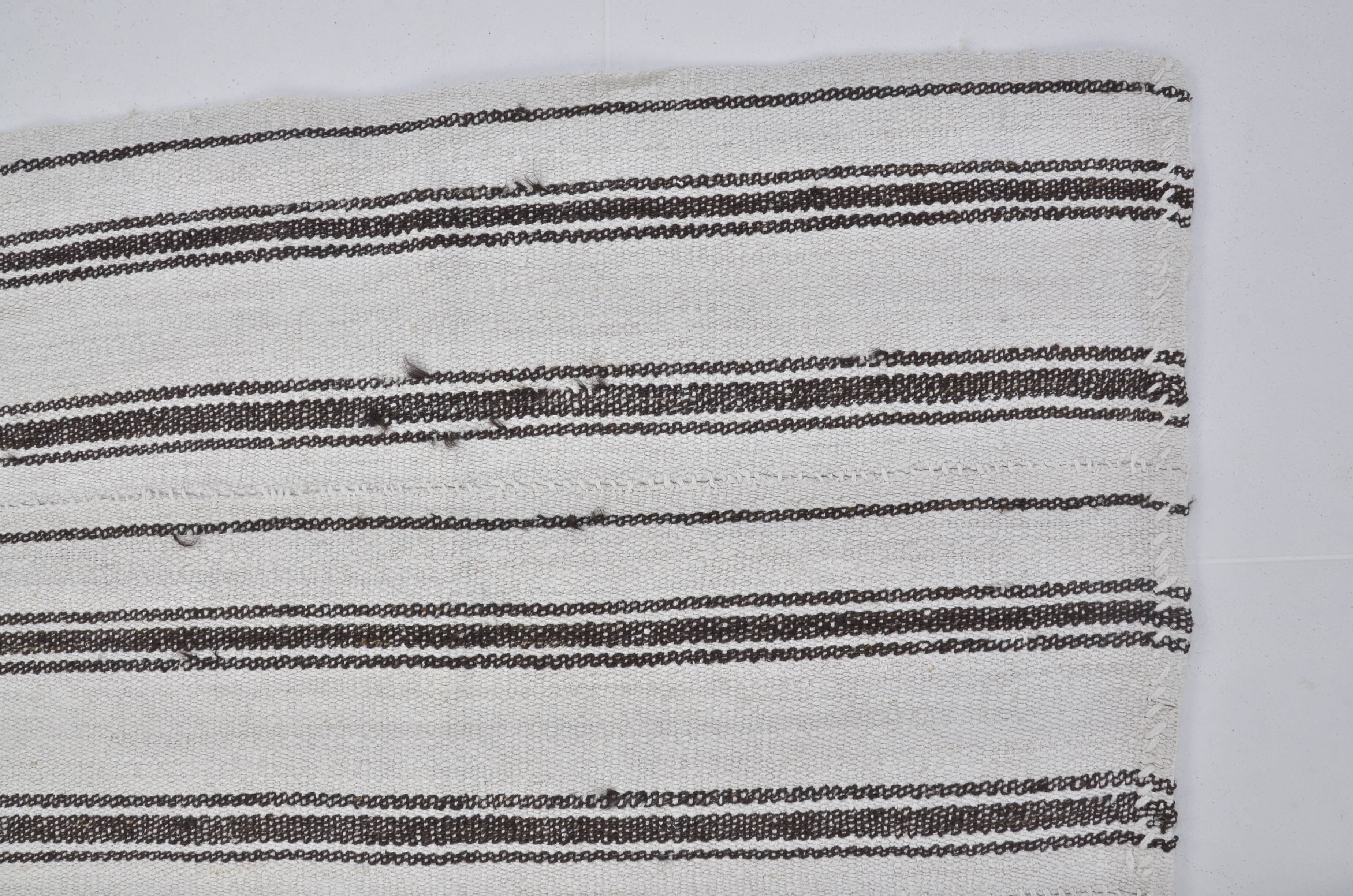 Vintage handwoven hemp rug modern sku 3669