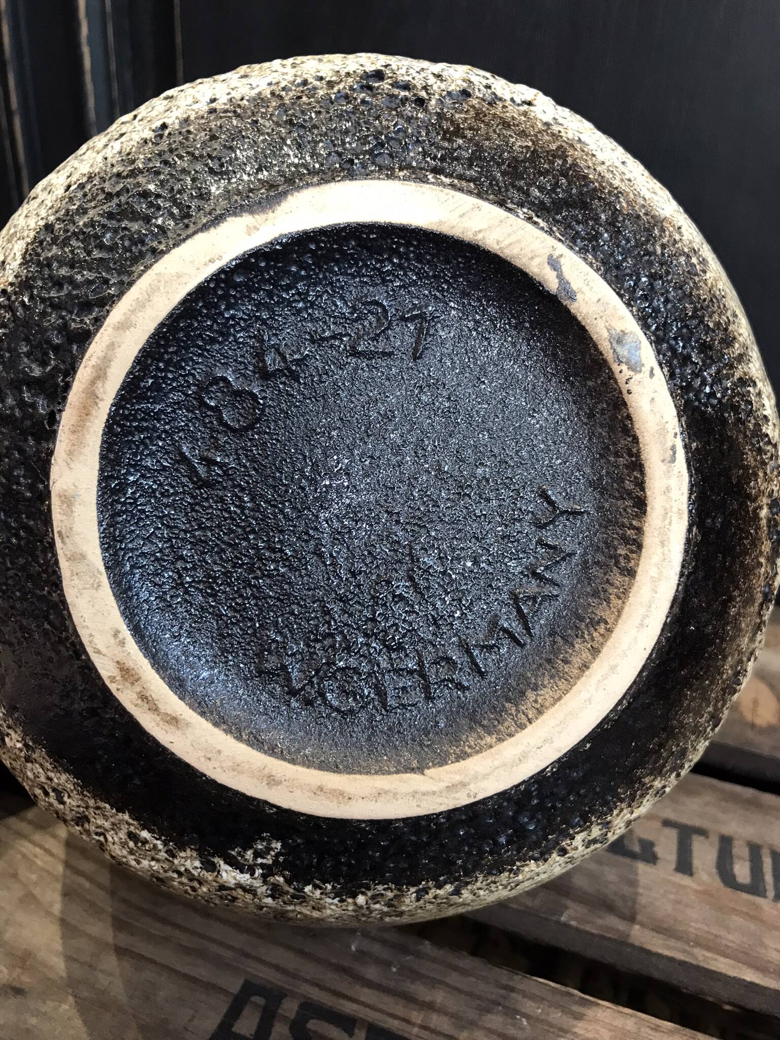 Rare Vintage West German Scheurich Pottery Ball Vase 484-21