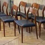 6 Scandinavian Chairs Model No. 71 by Niels Otto Moller