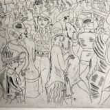 Chas-laborde boulevard des capucines (paris), 1927. original engraving