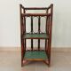 Vintage standing shelf in bamboo and rattan 60s/70s