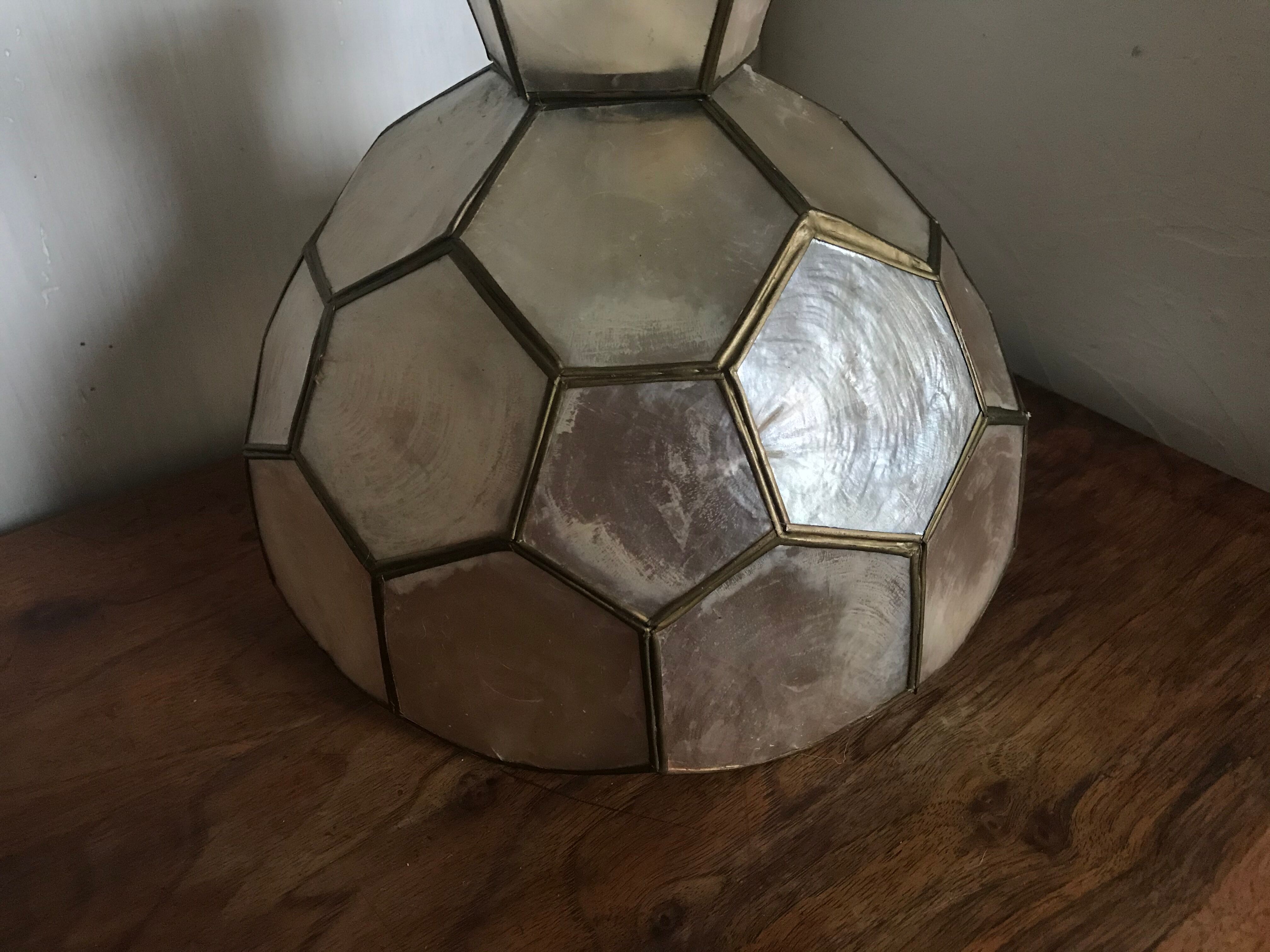 Mother-of-pearl and brass plafonnier