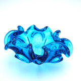 Murano Sculptural Bowl — "Bullicante" Aquamarine Blue — 1950